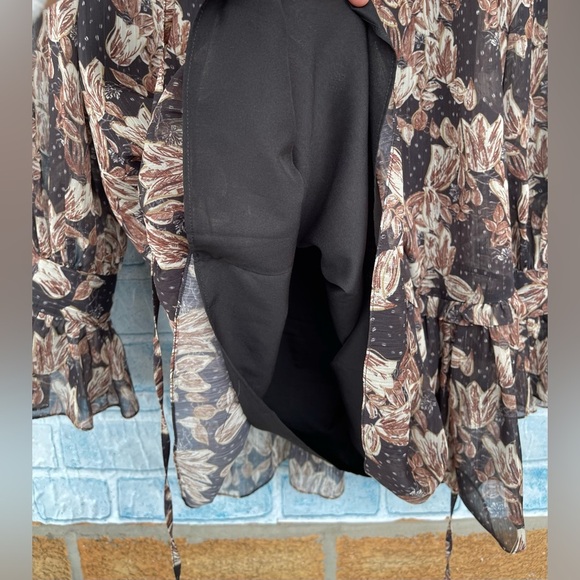 ARIAS NEW YORK METALLIC RUFFLE MINI DRESS SIZE 4 - Picture 8 of 13